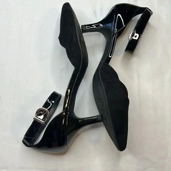 Anne Klein iflex size 9 black heels with ankle straps - Picture 2 of 5